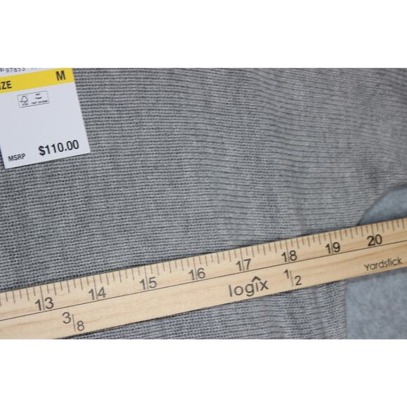 Michael Kors Pearl Heather Tunic Sweater NWT Size Medium Silver Back Zipper - Picture 6 of 8